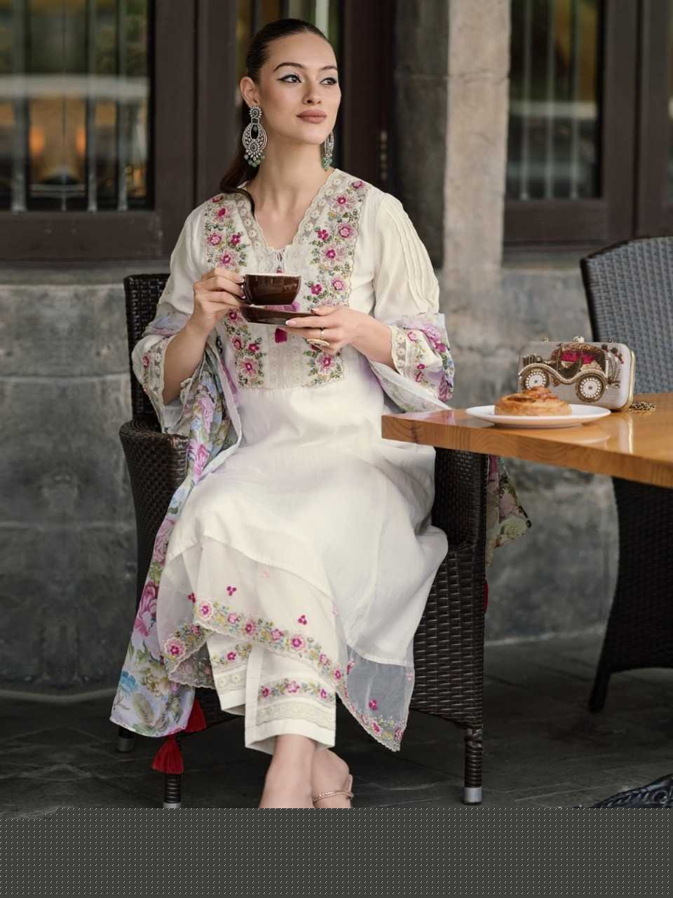 Chanderi Cotton Embroidered Kurti - MYLUXURY LANE ENTERPRISE